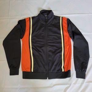Bailey's Point Varsity Jacket Mens Size M Orange and Black